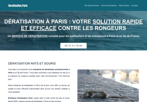 Éradiqueo Deratisation Paris