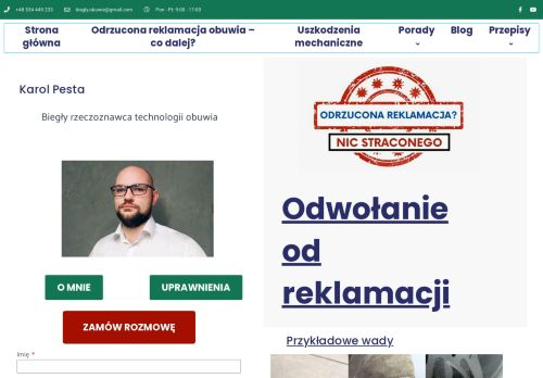 Karol Pesta - biegły rzeczoznawca obuwia