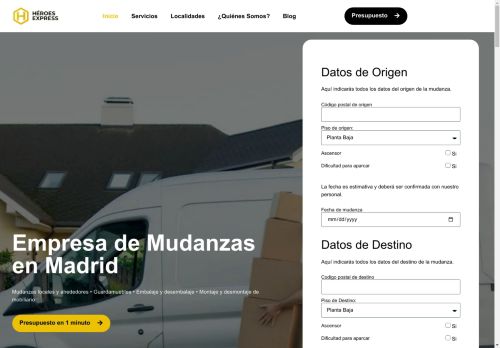 Empresa de mudanzas Héroes Express