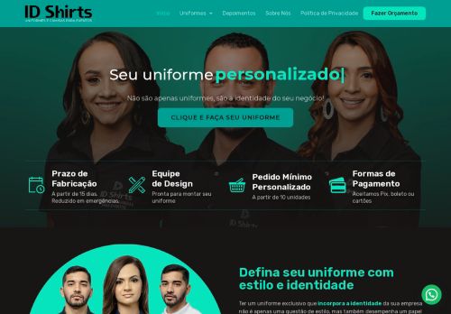 ID Shirts - Fábrica de Uniformes Profissionais e Camisas Personalizadas