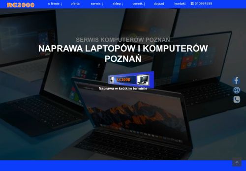 RC2000 Naprawa serwis laptopów i komputerów Poznań