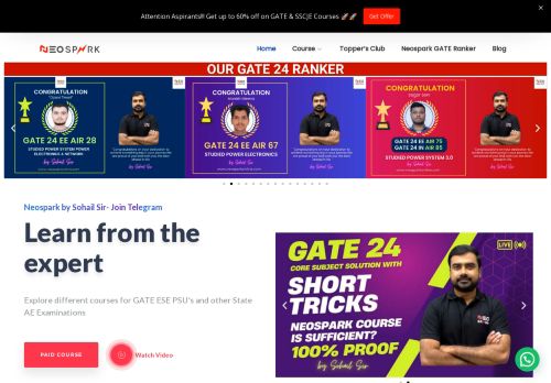 Neospark Online (Best Online Institute for GATE ESE AE JE Exams)