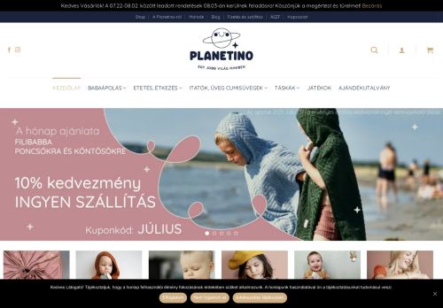 Planetino - egy jobb világ miniben webshop