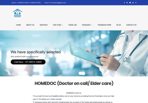 Homedoc - Elder care & doctor on call, Doctors on Call in Delhi, Doctors on Call in Noida,Nurse at