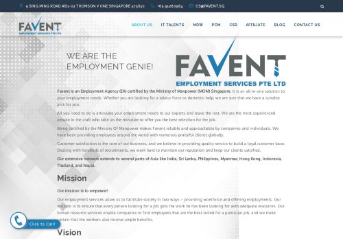 FAVENT EMPLOYMENT SERVICES PTE LTD