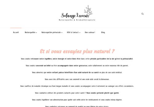 Solange Lecoeur Naturopathie & Aromathérapie - Adultes - Fertilité H/F - Grossesse - Allaitement -