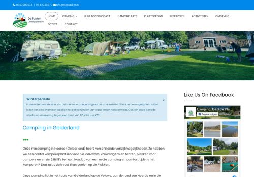 Camping, B&B de Plakken