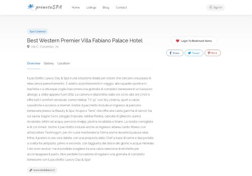 Best Western Premier Villa Fabiano Palace Hotel