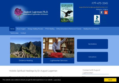 August Lageman Ph.D. Professional Lightworker & Shaman