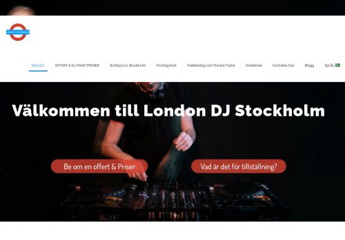 London DJ - Hyra DJ Stockholm