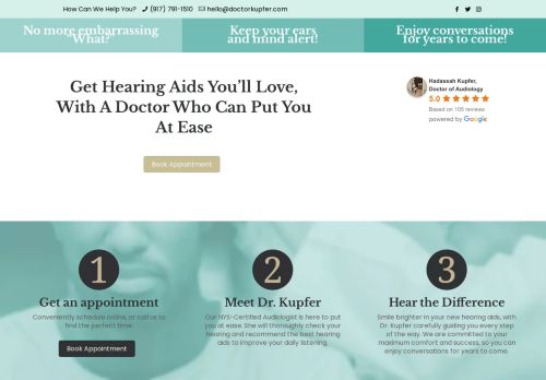 Hadassah Kupfer, Doctor of Audiology