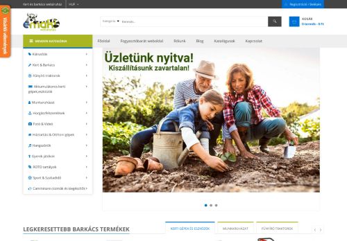 Emaki webáruház kerti és barkácsgépek, HECHT,MTD,