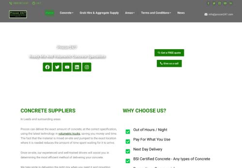 Procon 24/7 | Concrete & Grab Services