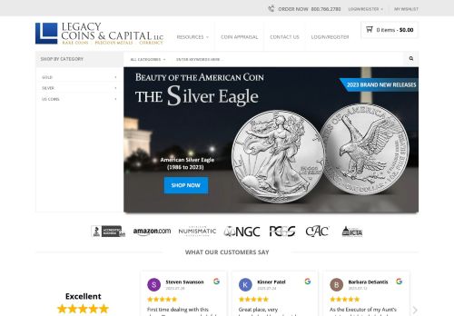 Legacy Coins Capital LLC Gold Silver and Rare Coins