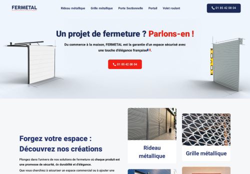FERMETAL - fabrication, dépannage rideaux métalliques, portes sectionnelles et volets roulants 77