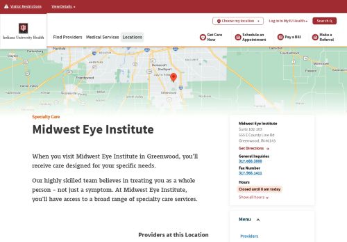 iuhealth.org/find-locations/midwest-eye-institute-555-e-countyline-rd-greenwood-in