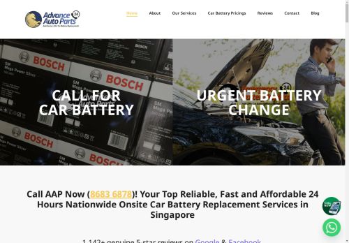 AAP Low Price Car Battery Replacement Service Singapore