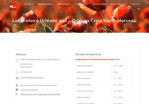 Laboratoire Orléans sud – Orléans Croix Saint-Marceau