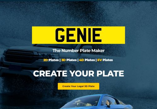 ?Number Plate Genie | Plodder Lane Number Plates | Printed 2D plate | Bespoke 3D Gel | 4D Lazer Cut