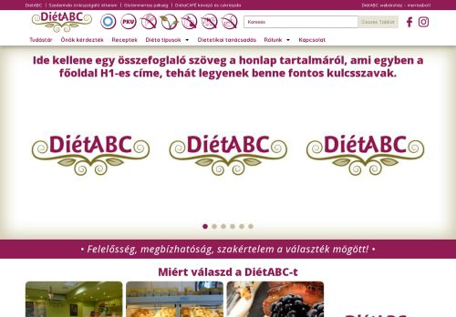 DiétABC Táplálékallergiások és Diétázók Szaküzlete