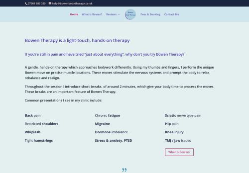 Bowen Body Therapy