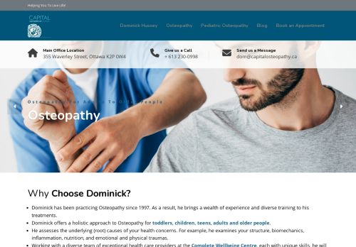 Dominick Hussey - Capital Osteopathy - Centretown