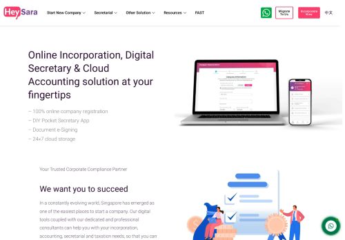 HeySara: Company Incorporation & Secretary