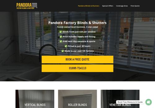 Pandora Factory Blinds